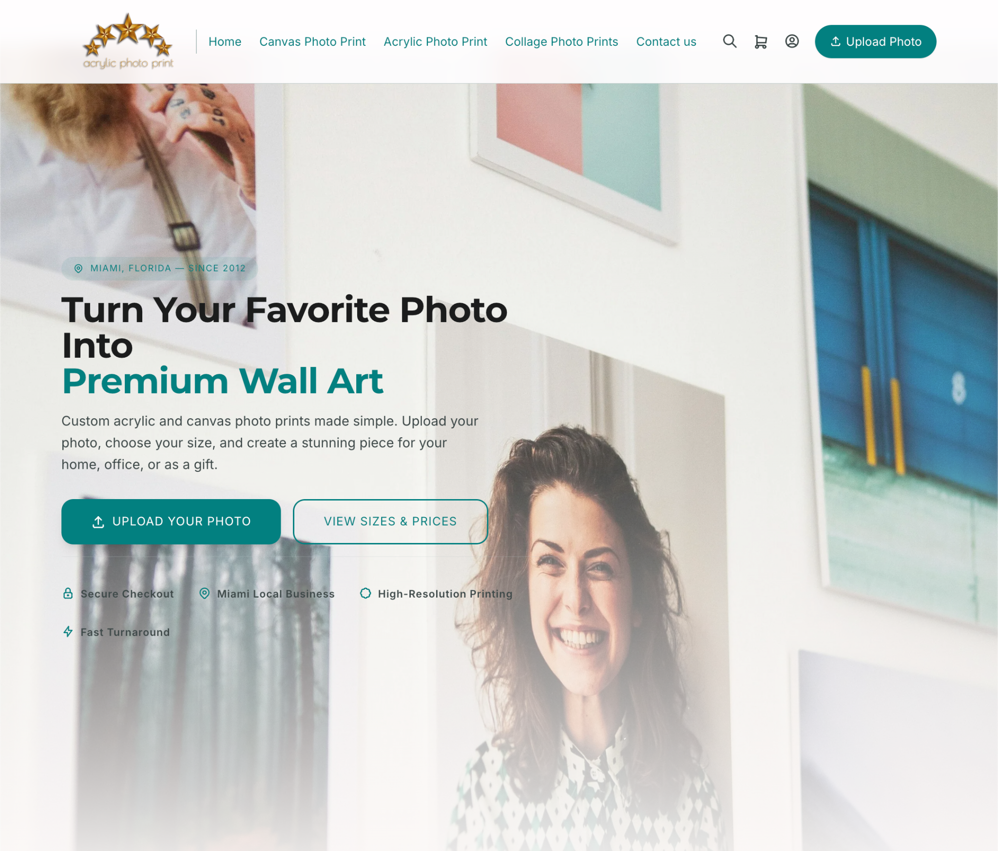 Website of Acrylic Photo Print