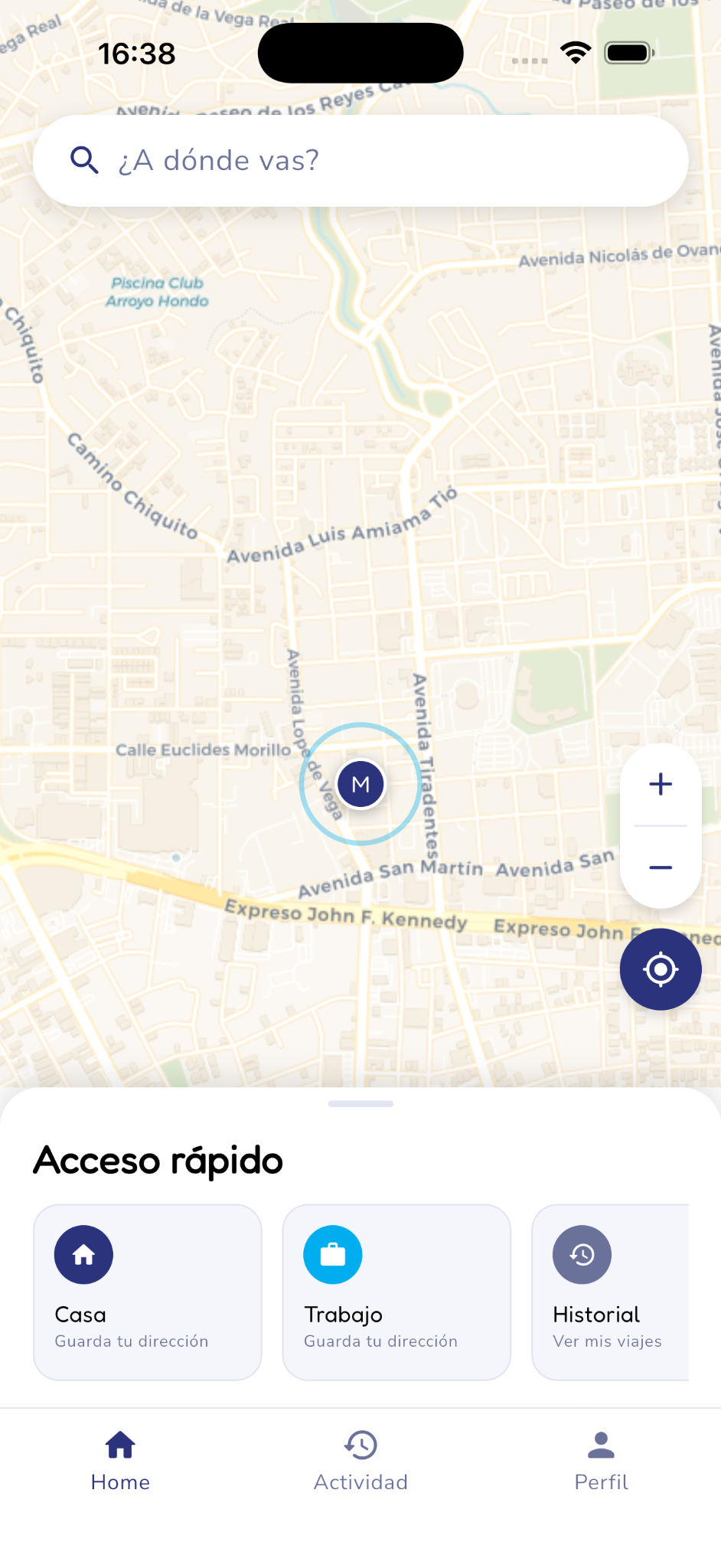 M Voy application screen 1