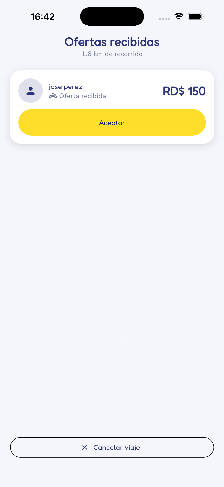 M Voy application screen 2